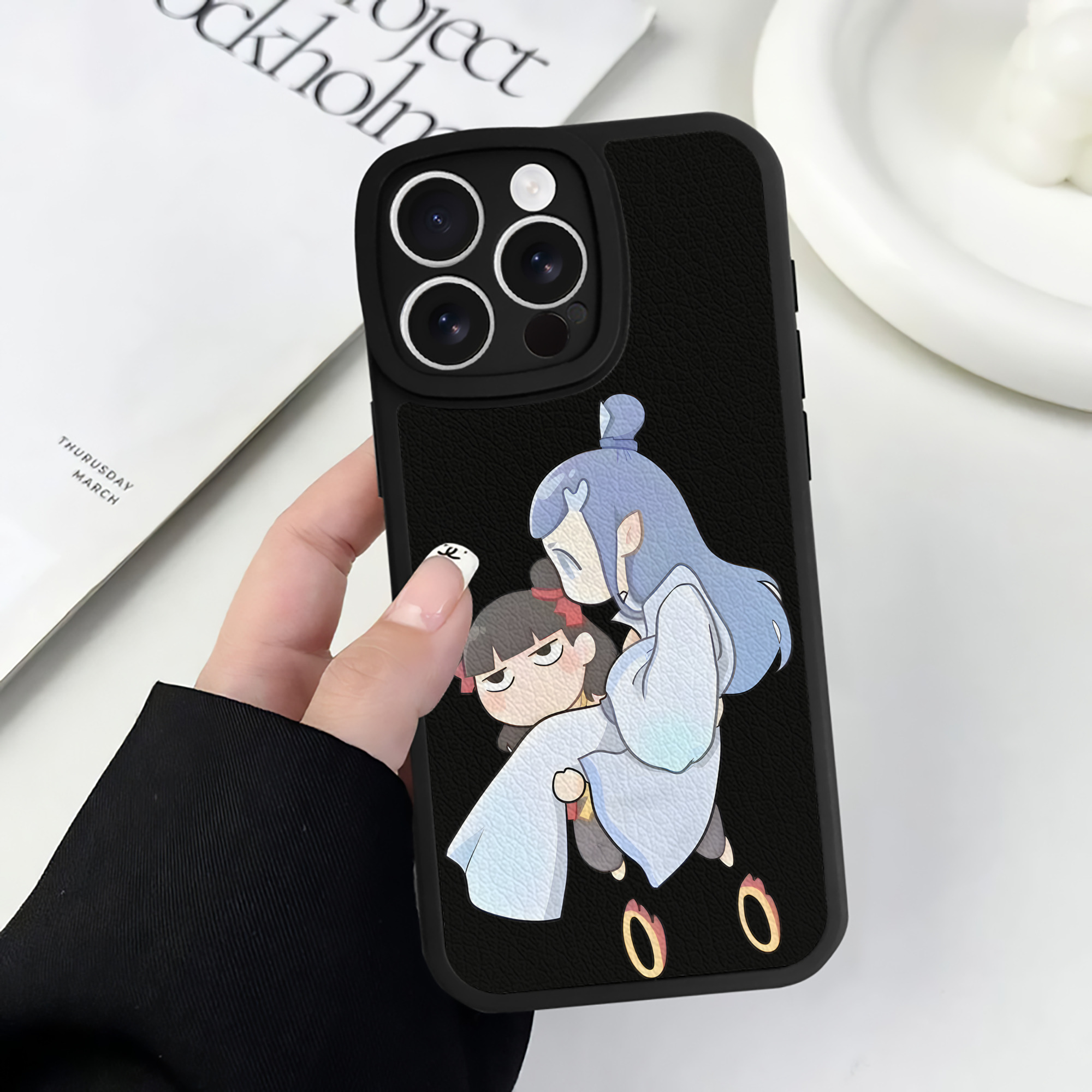 （画像用） Ne Zha 2 ナタ 魔童の大暴れ 【iPhone 16シリーズ対応】シリコンスマホケース（レザー調） 材質：シリコン